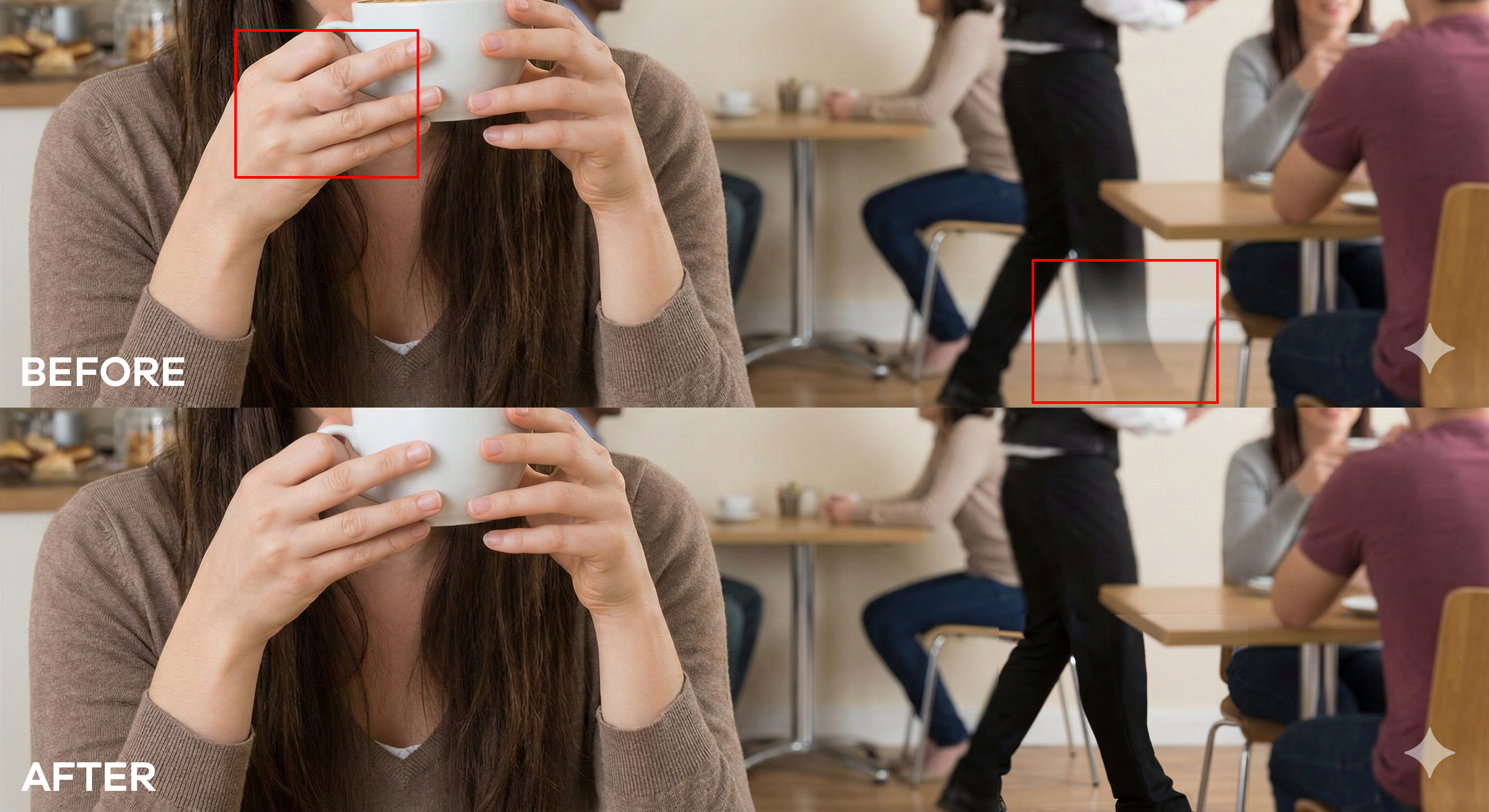 AI画像修正 Before After